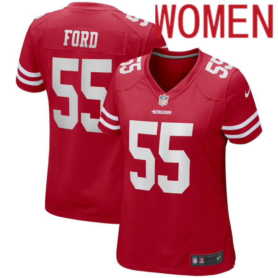Women San Francisco 49ers 55 Dee Ford Nike Red Game NFL Jersey